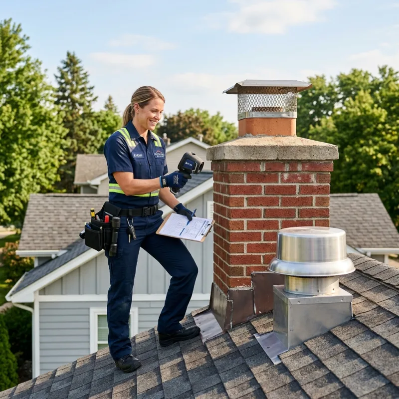 Technician inspecting a Chadstone roof cavity and ductwork for a dead bird